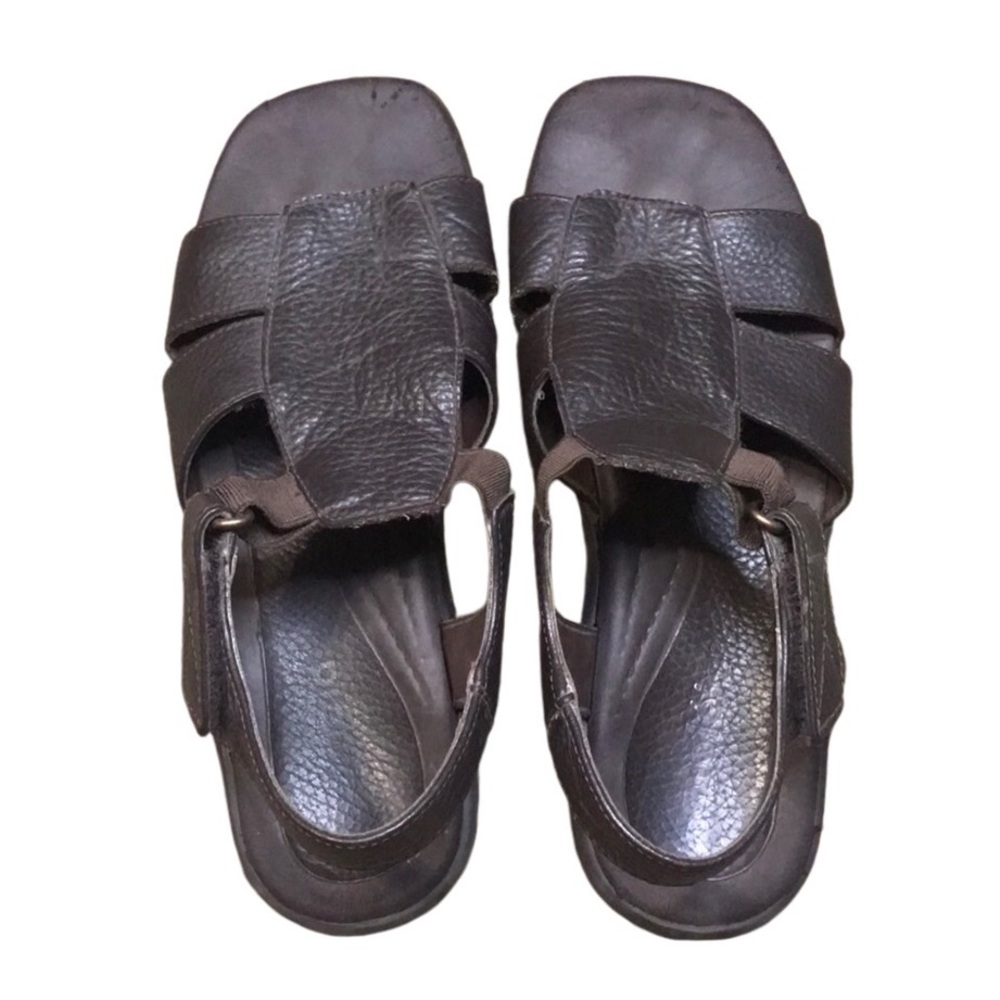 Azaleia Leather Open Toe Comfort Sandals in Brown Women’s  Size 7 1/2